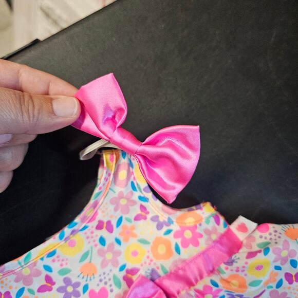 Build a bear fancy floral dress with bow Easter spring pink - Picture 3 of 6